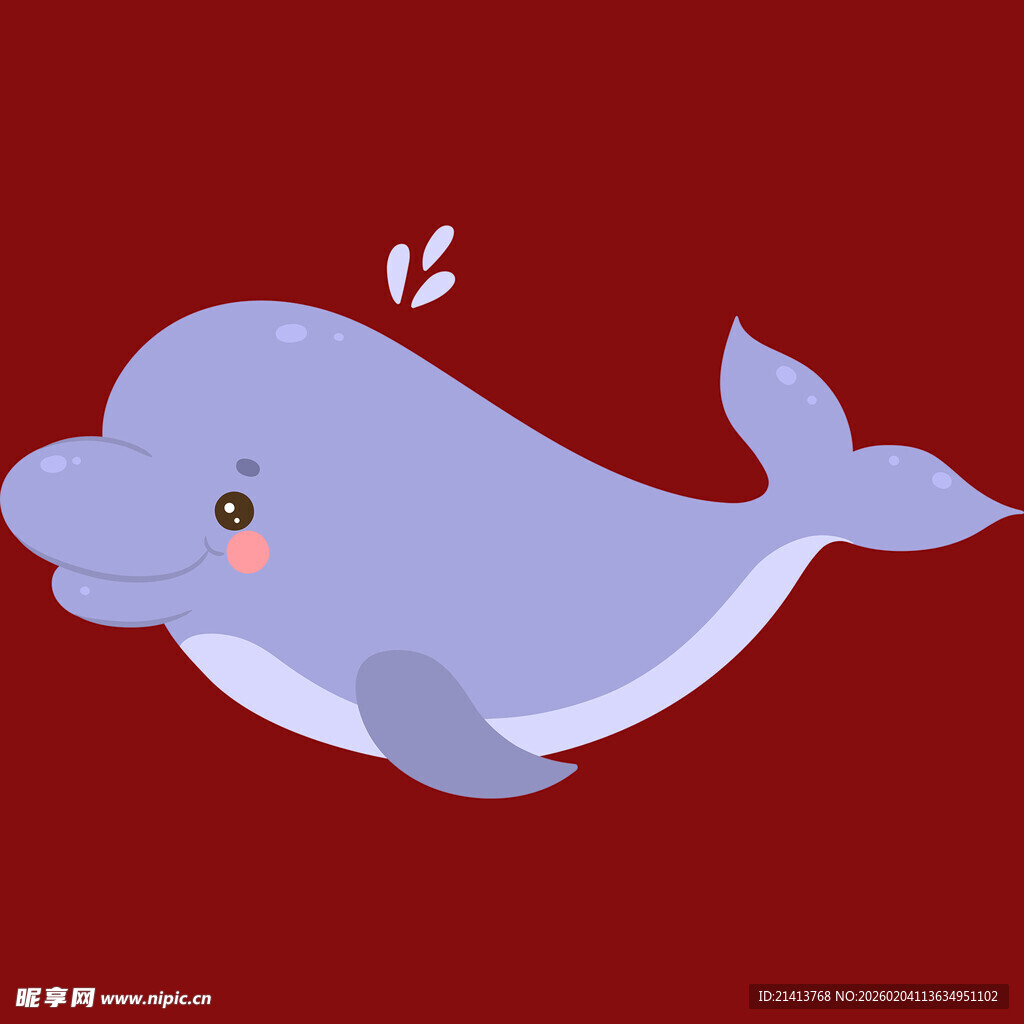 可爱蓝鲸卡通形象