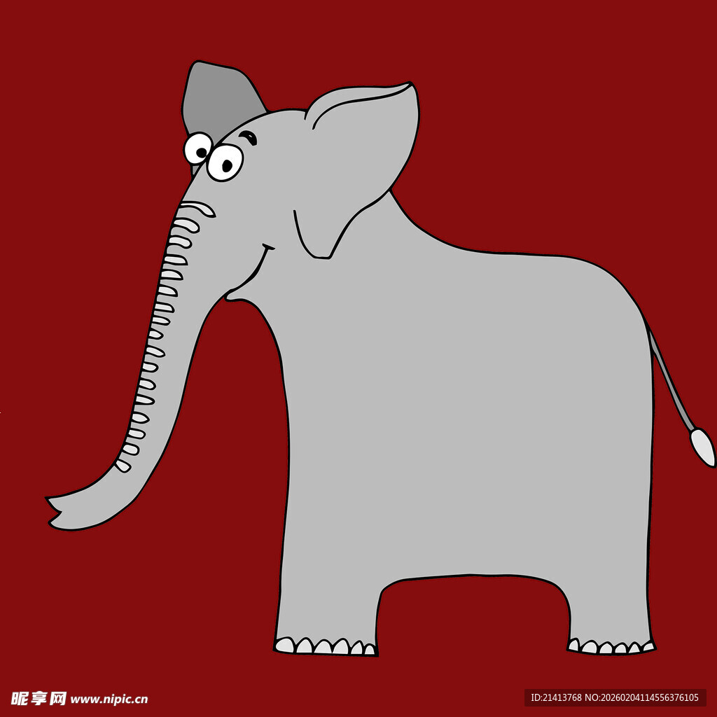 卡通大象插画