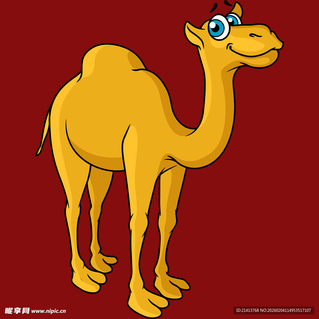 可爱卡通骆驼形象