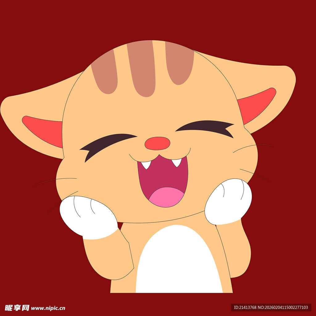 开心小猫表情萌趣