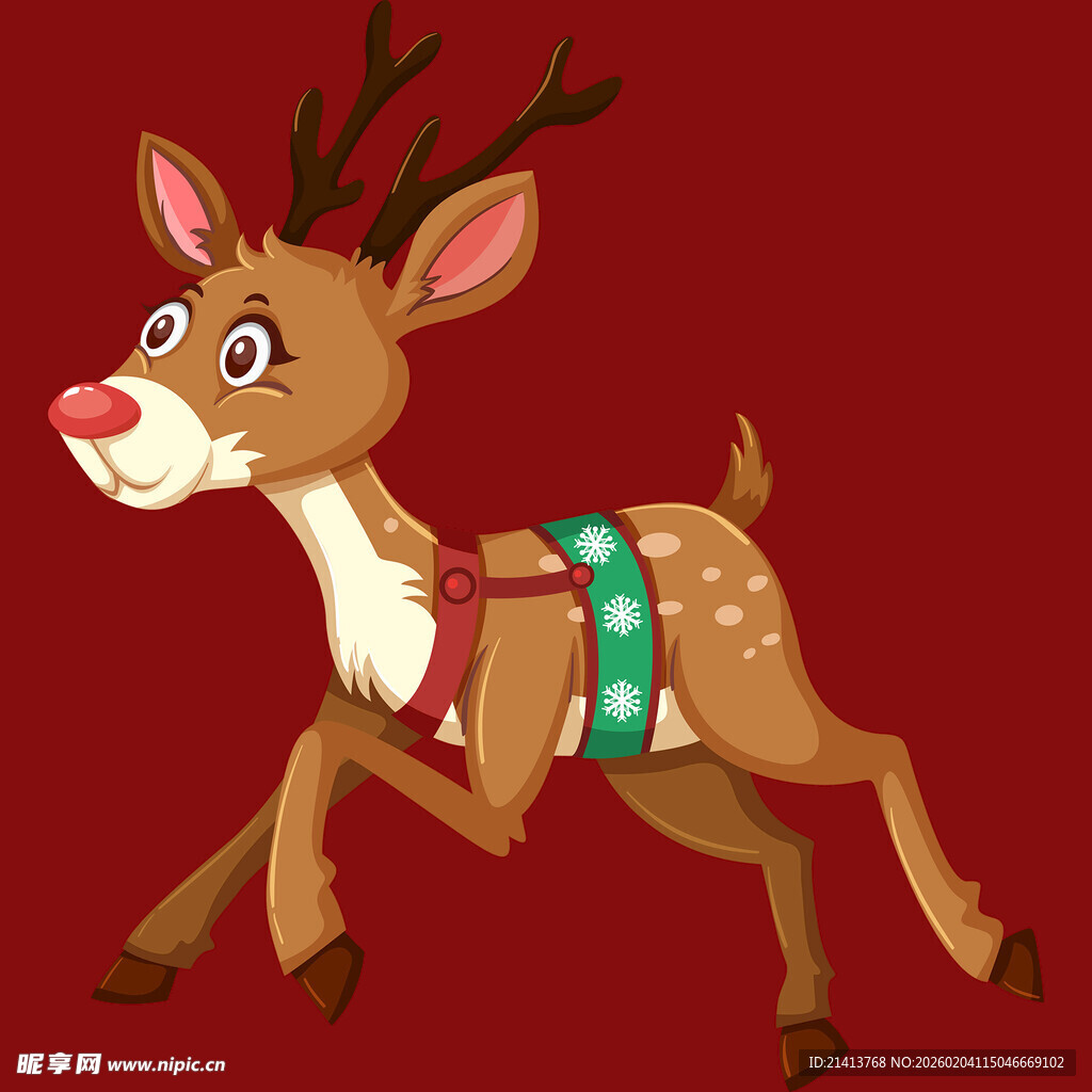 奔跑的圣诞驯鹿