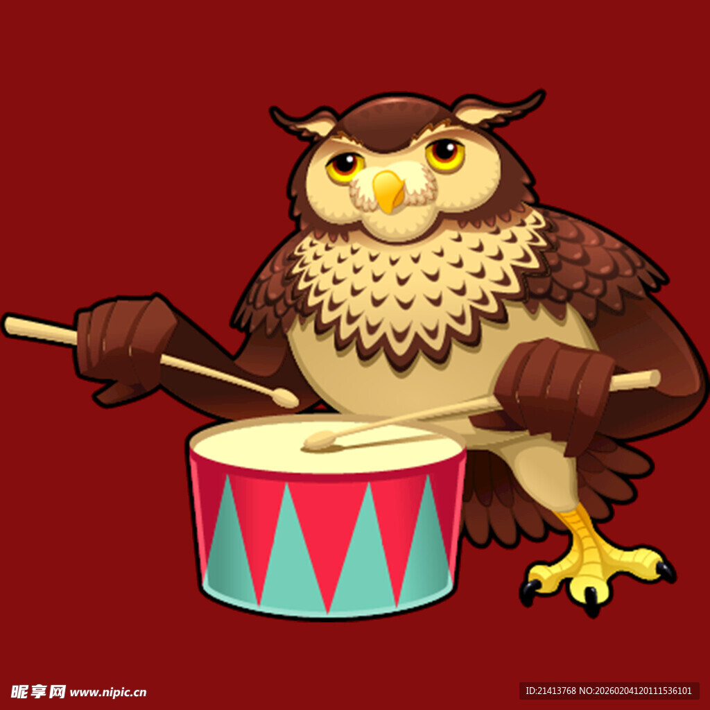 猫头鹰敲鼓