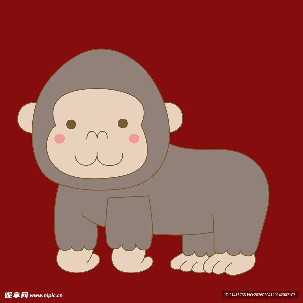 可爱卡通小猴子形象