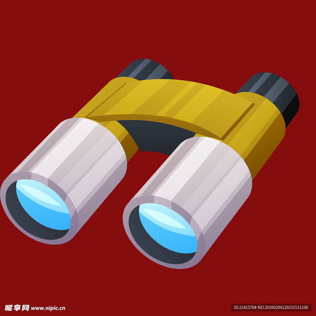 黄色双筒望远镜