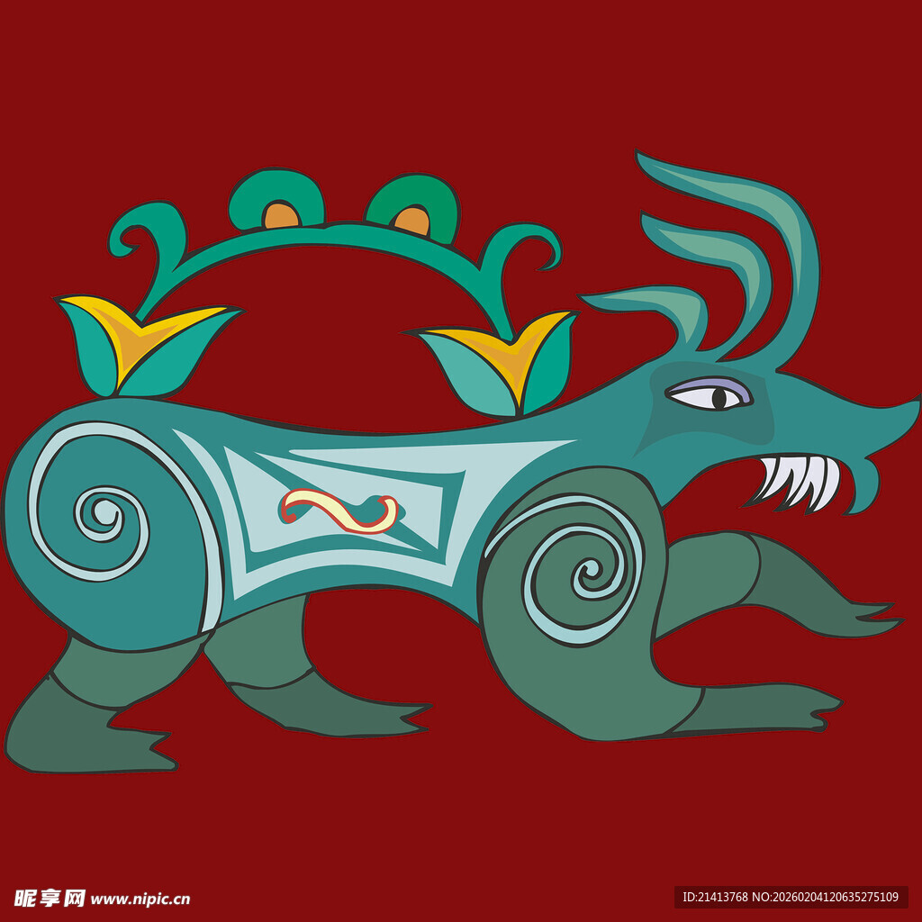 传统风格神兽图案设计