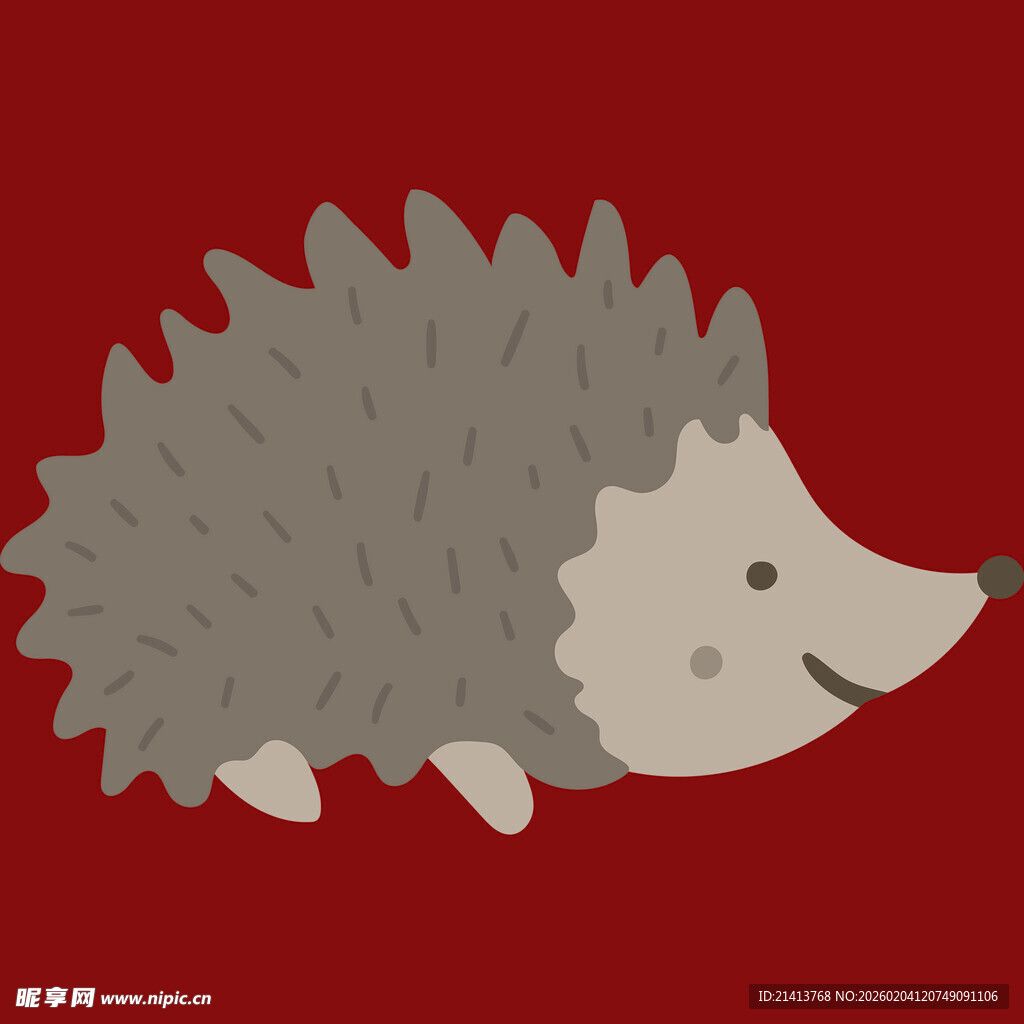 可爱小刺猬插画