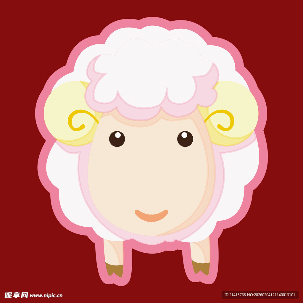 可爱卡通绵羊形象