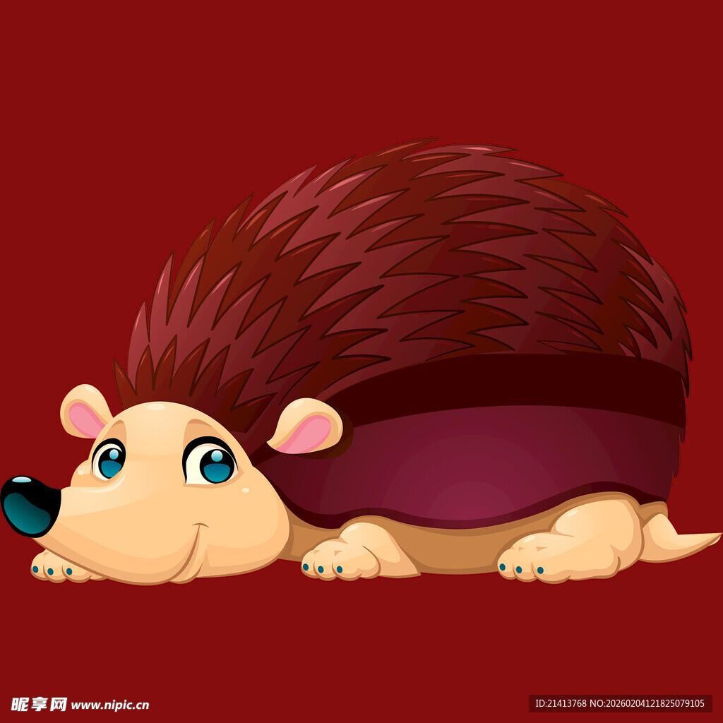 可爱卡通小刺猬
