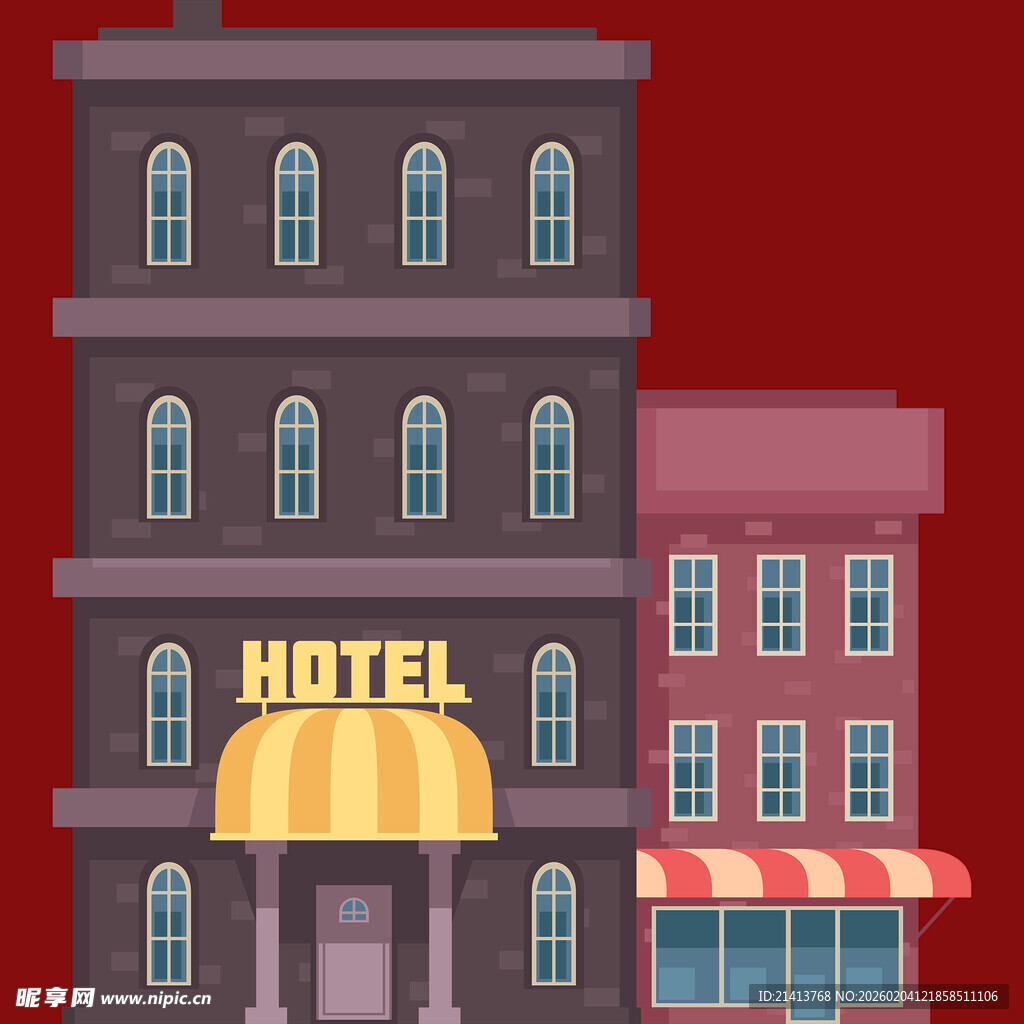 城市中的酒店建筑