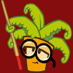 戴眼镜的胡萝卜小丑形象