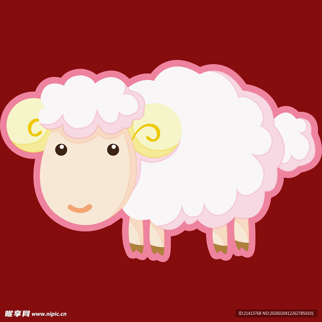 可爱卡通绵羊形象