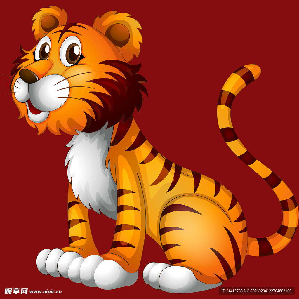 可爱卡通老虎形象
