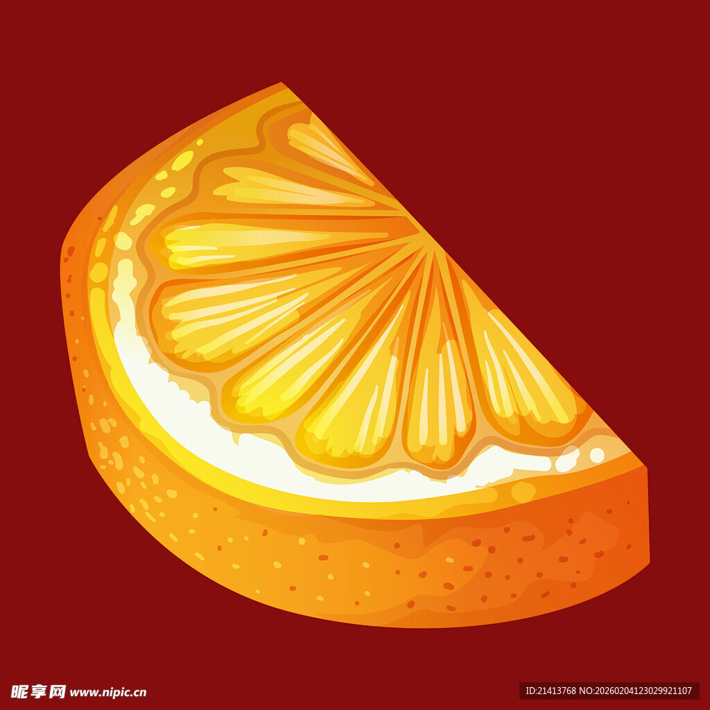 橙色切片清新诱人