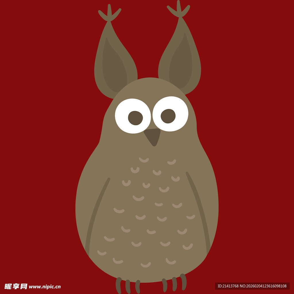 可爱卡通猫头鹰形象