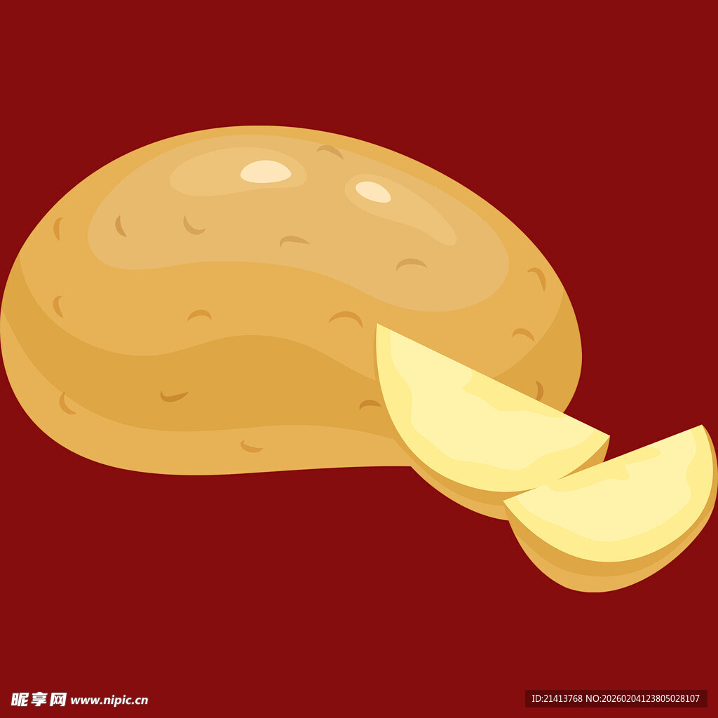 新鲜土豆及切片