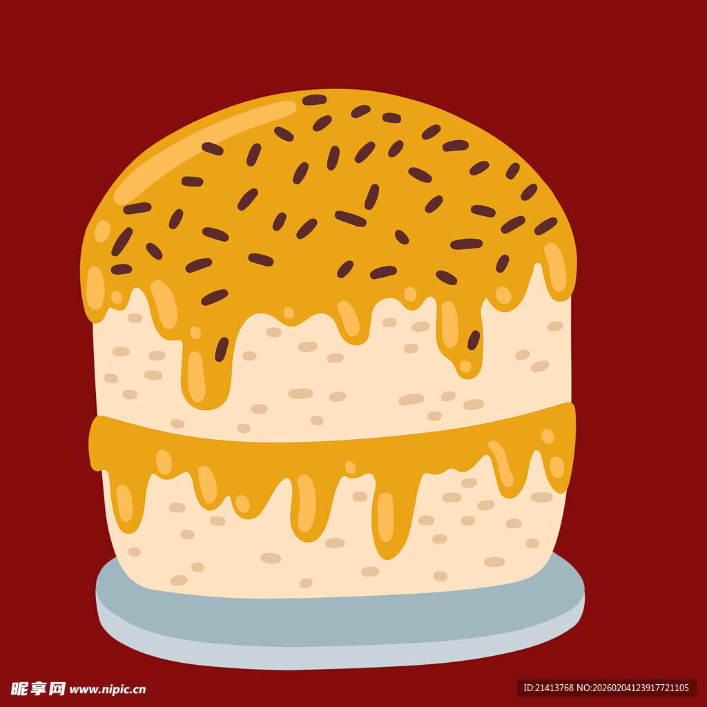 美味双层淋酱蛋糕