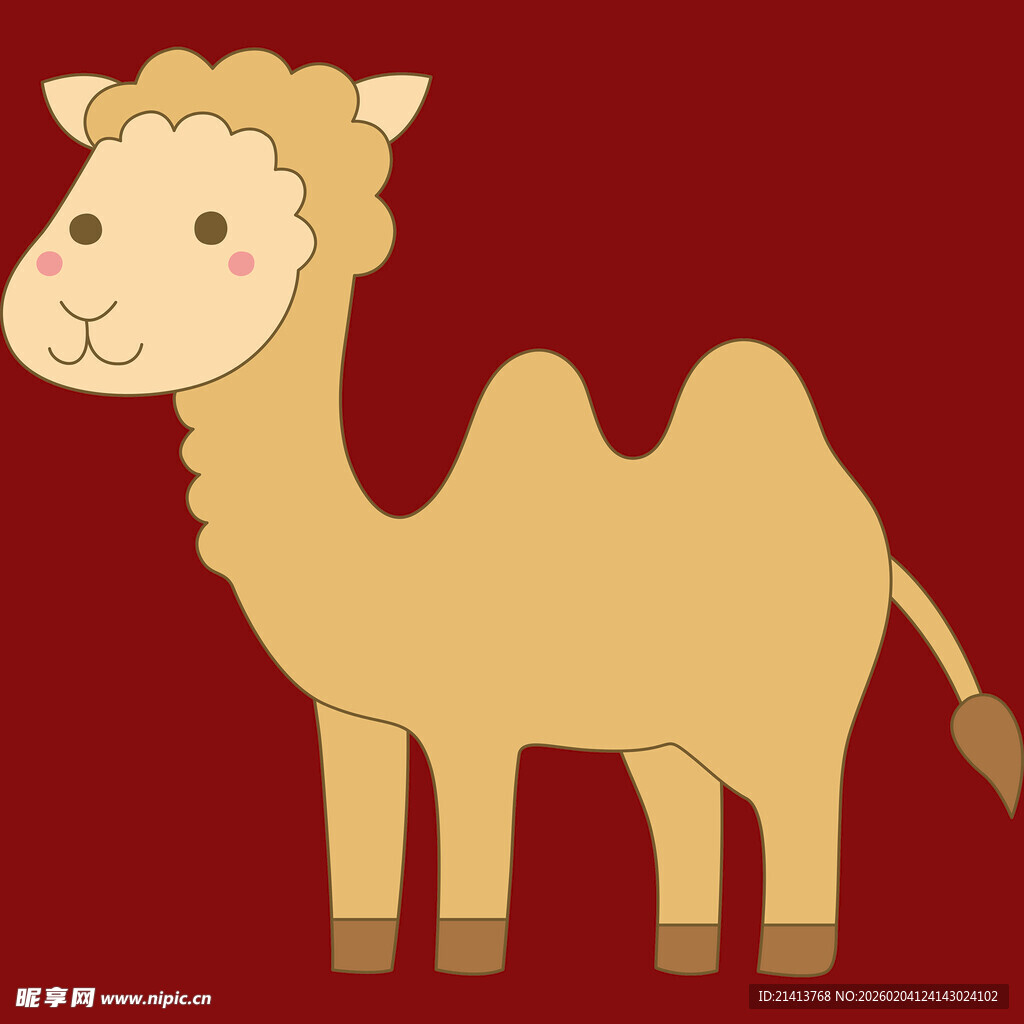 可爱卡通骆驼形象