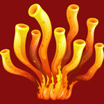 火焰状橙色触手造型图案