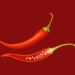 两个红辣椒特写