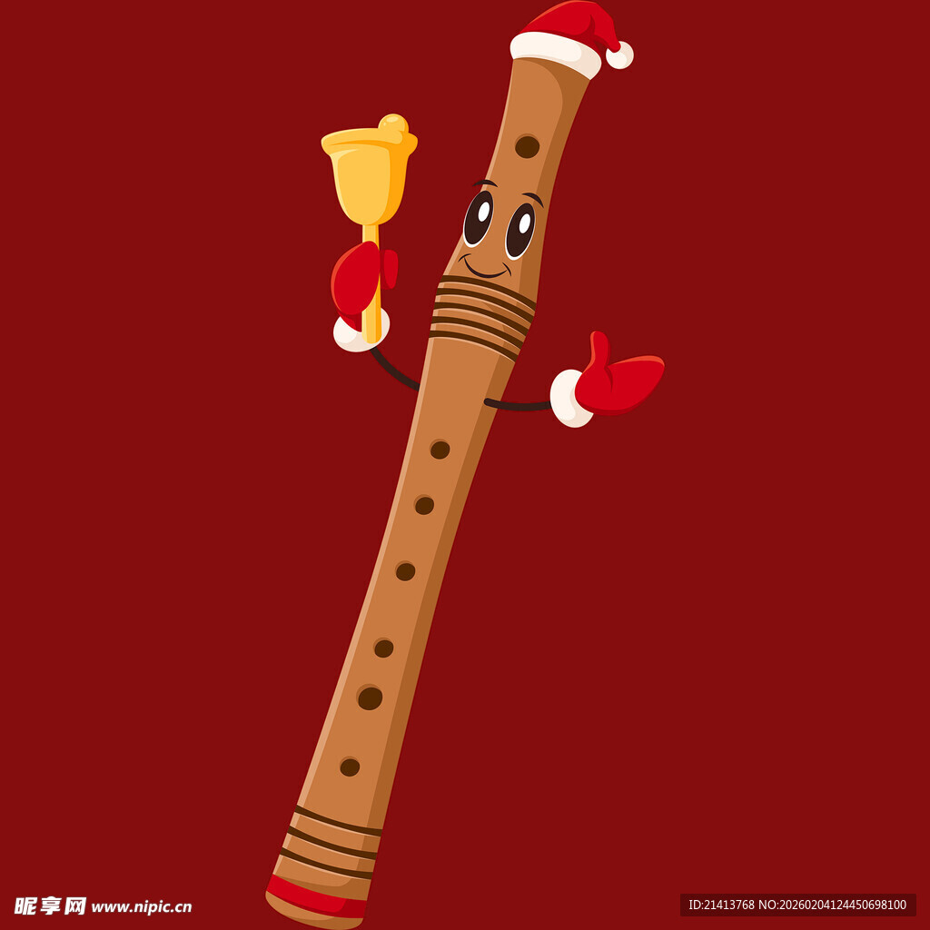 圣诞长笛卡通形象