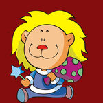 可爱小狮子魔法师形象