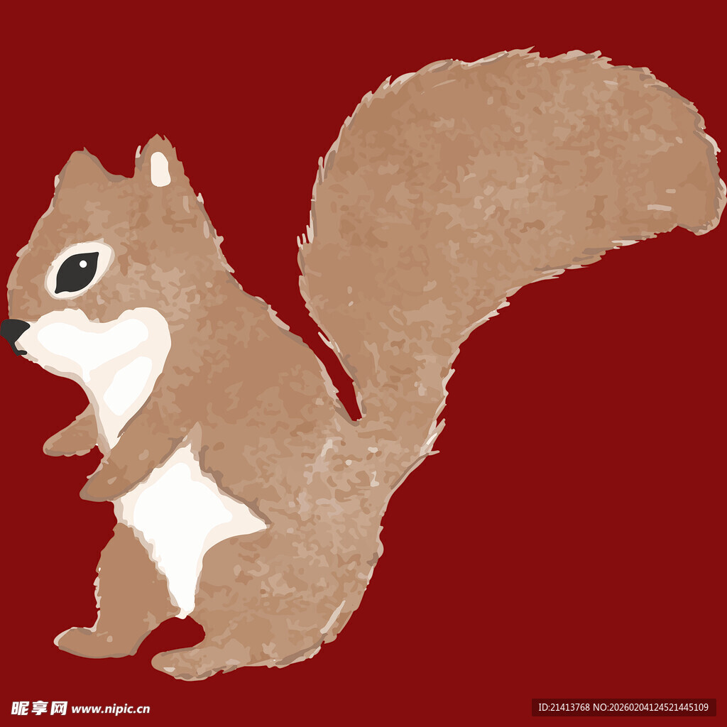 卡通松鼠插画