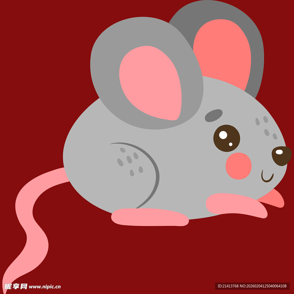 可爱小老鼠插画