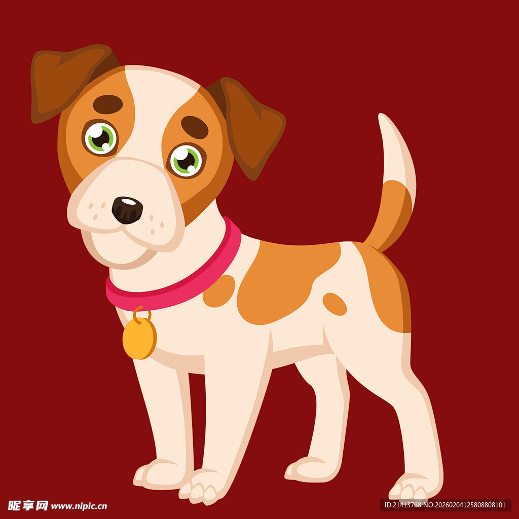 可爱斑点小狗卡通形象