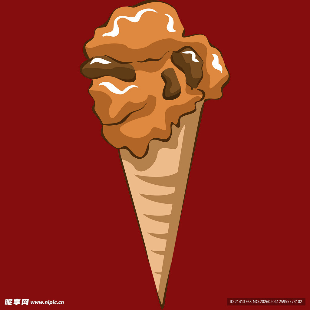 巧克力冰淇淋甜筒