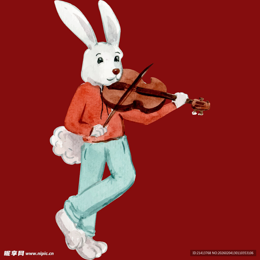拉小提琴的兔子