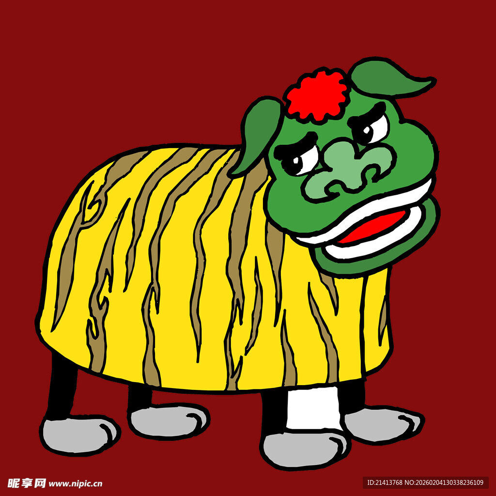 老虎装扮的卡通角色