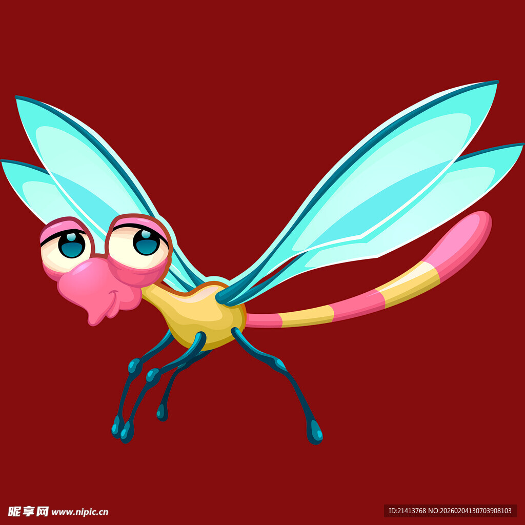可爱卡通蜻蜓形象