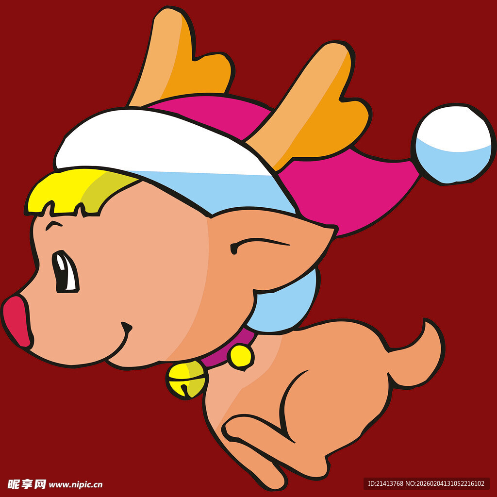 圣诞小鹿卡通形象