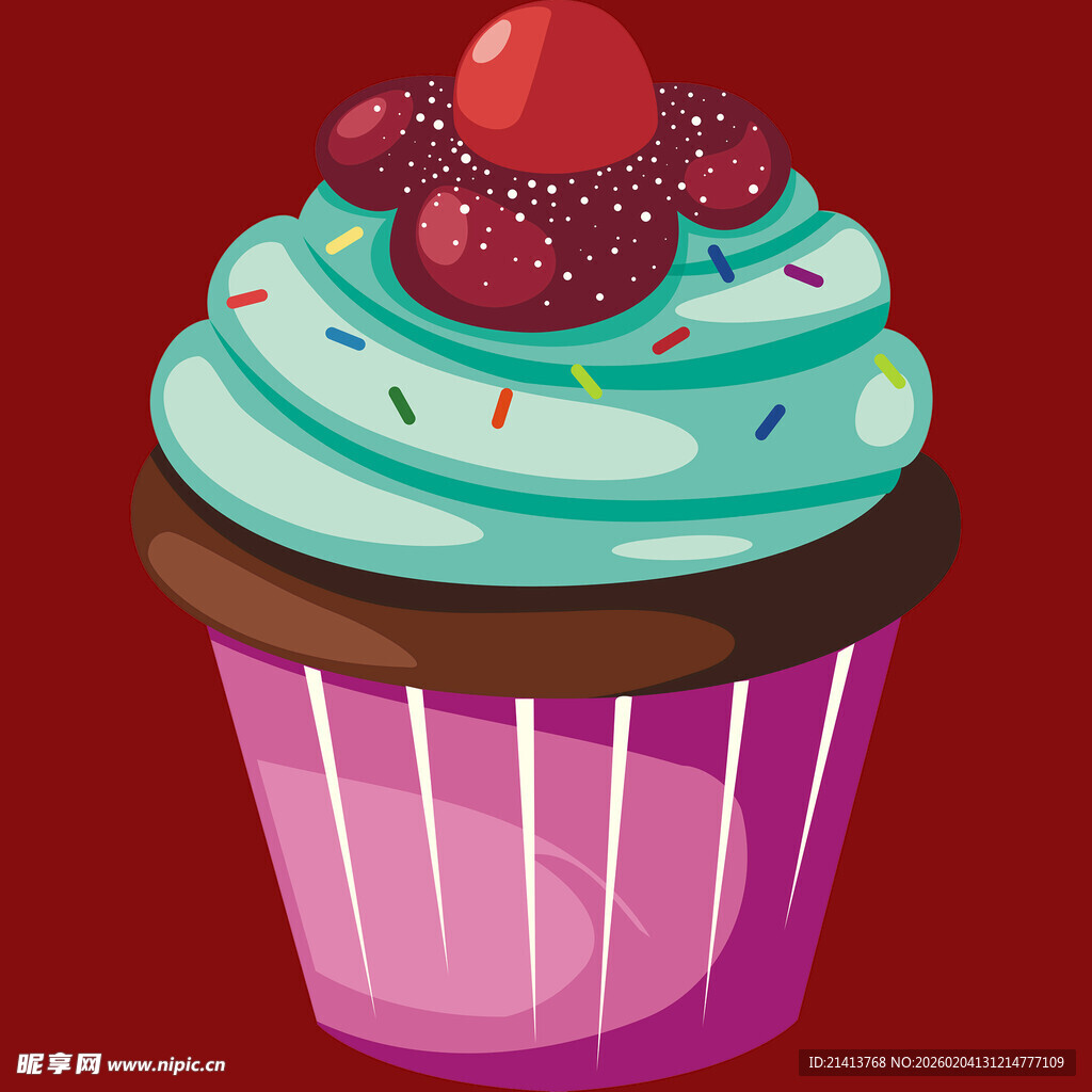 美味装饰纸杯蛋糕