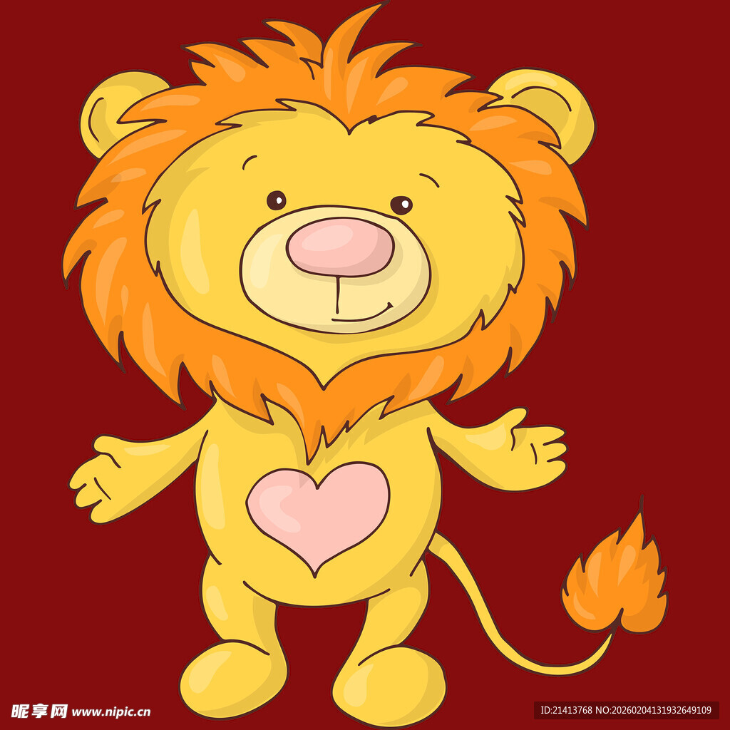 可爱卡通小狮子形象