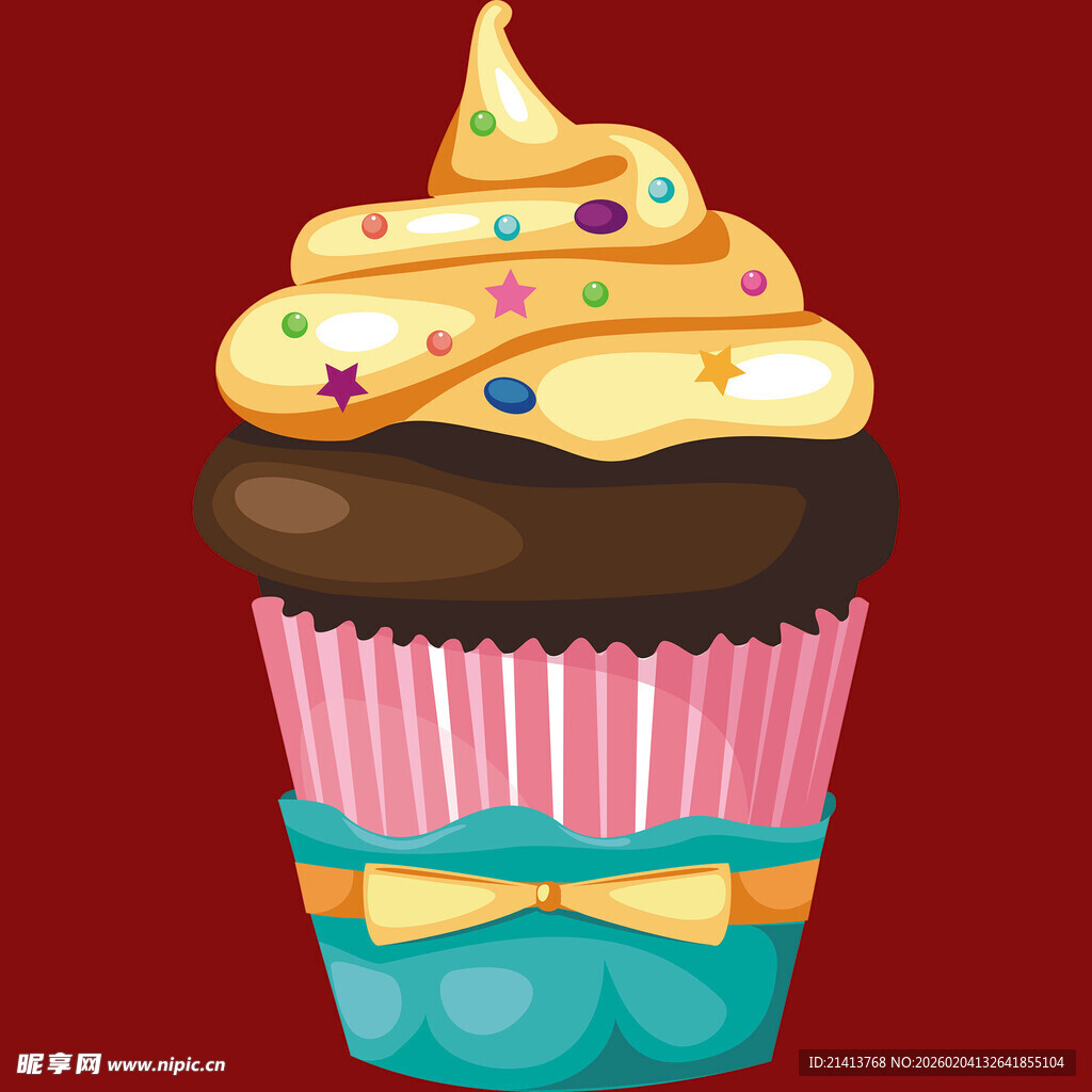 可爱装饰纸杯蛋糕