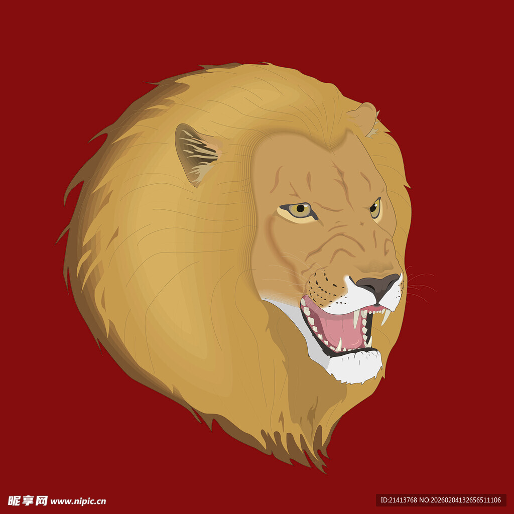 怒吼的雄狮头像