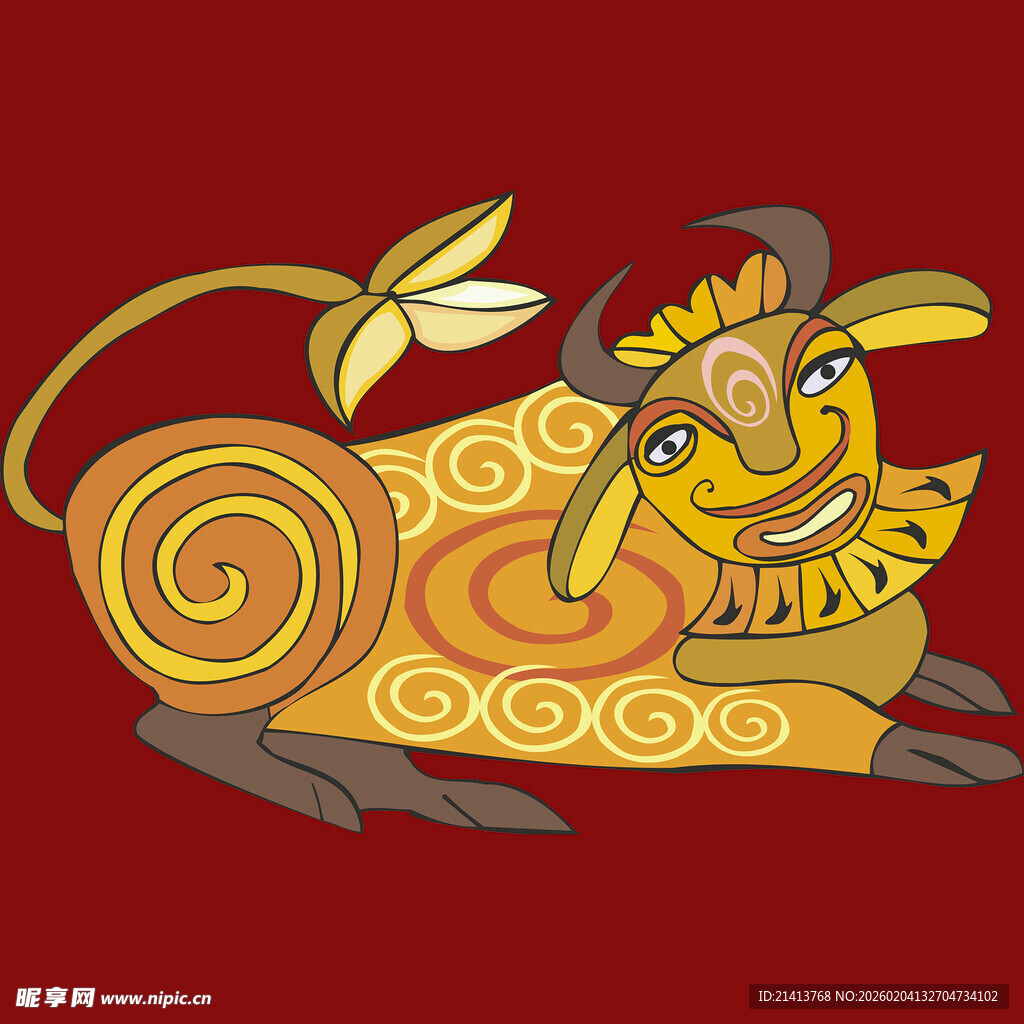 牛年吉祥插画