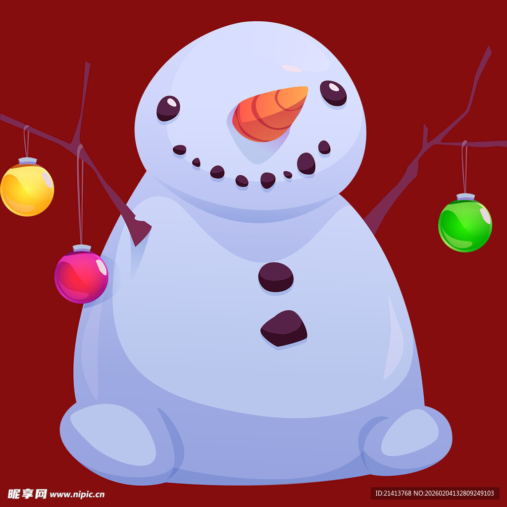 可爱雪人挂饰