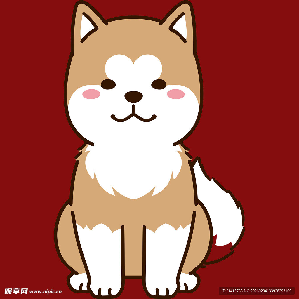 可爱柴犬卡通形象