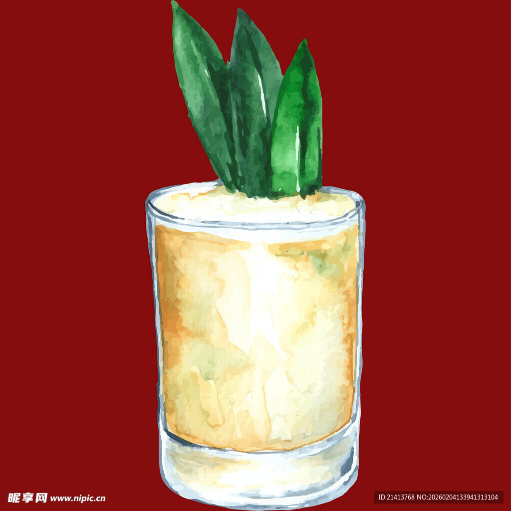 玻璃杯中的绿植