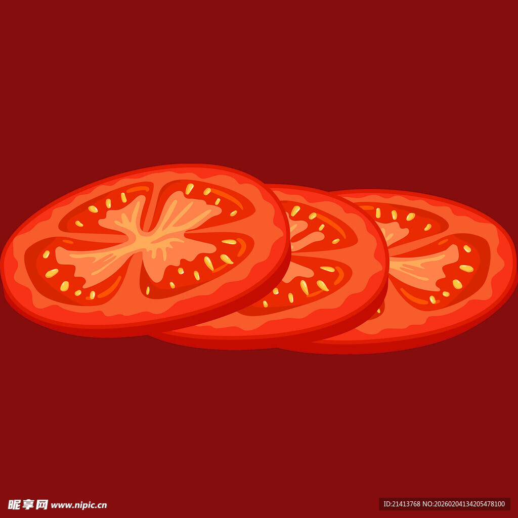 切片番茄鲜艳诱人