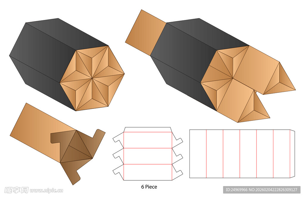 纸盒展开图设计素材