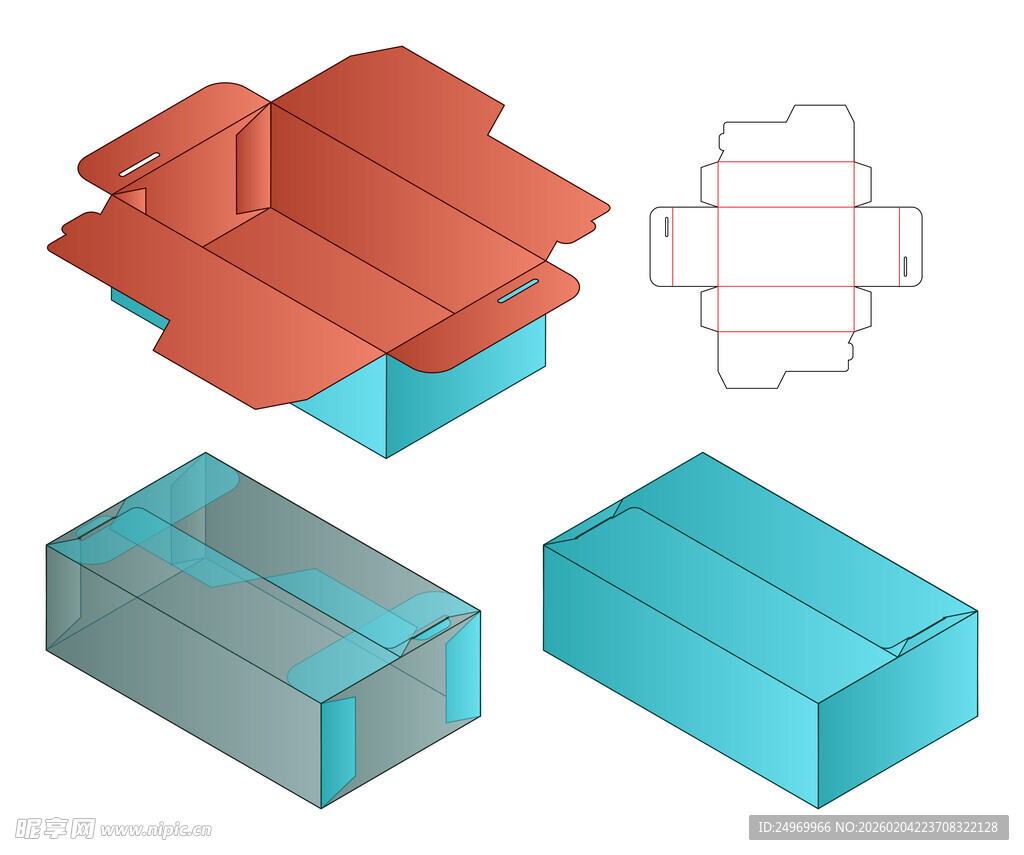 立体包装盒设计样式展示