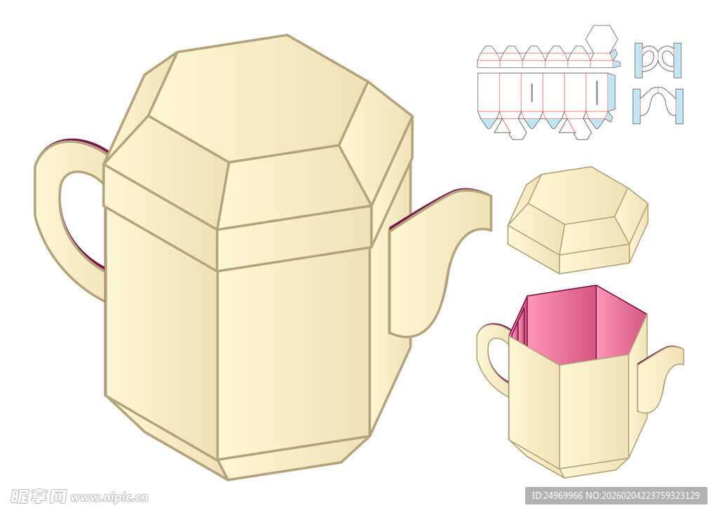 复古风几何造型茶具套装