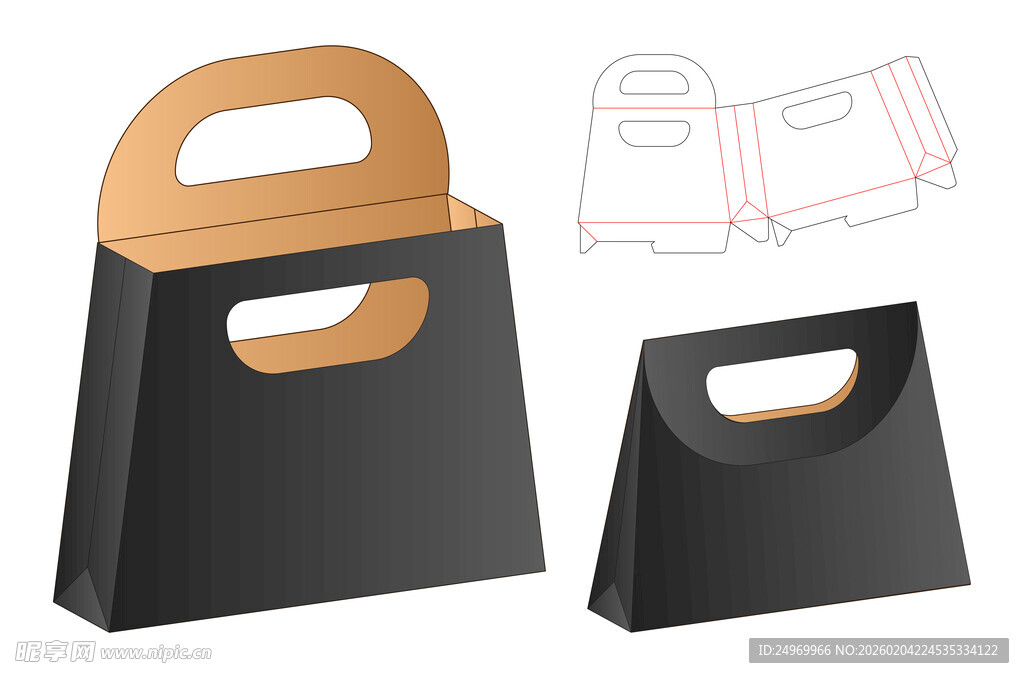 简约手提袋设计模型展示