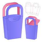 紫色手提袋设计图