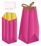 粉色精美礼品袋设计图