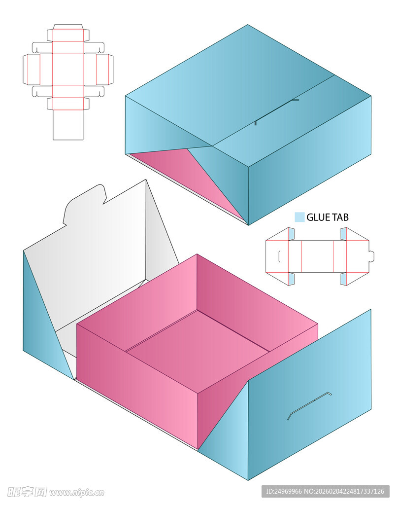折叠纸盒设计图示例
