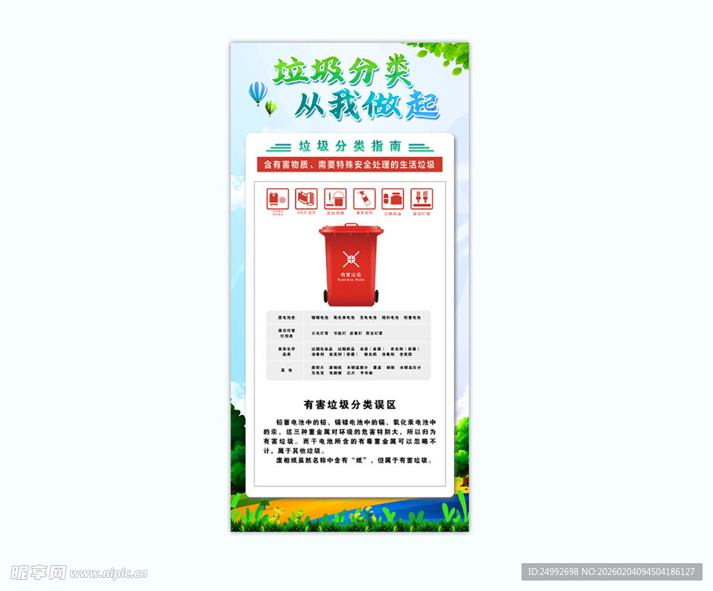 有害垃圾展板